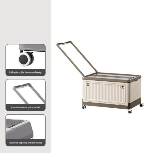 V888-ELOSUNG36122-202508041445-00.jpg Elosung Collapsible Storage Box with Wheels, Brown – image 1