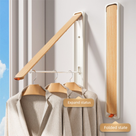 Elosung Foldable Wall Mounted Clothes Rack 2 Pack – image 1