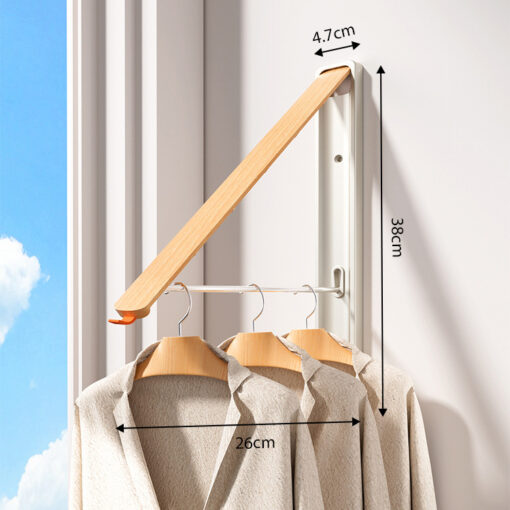 Elosung Foldable Wall Mounted Clothes Rack 2 Pack – image 2