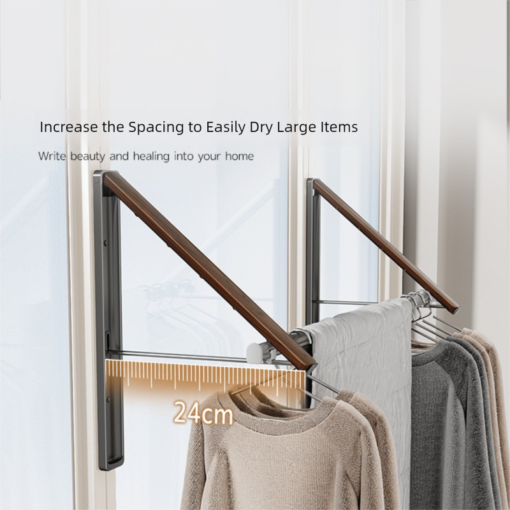Elosung Foldable Wall Mounted Clothes Rack – image 4