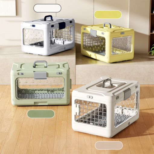Elosung Foldable Pet Carrier with Urine Grid – image 2