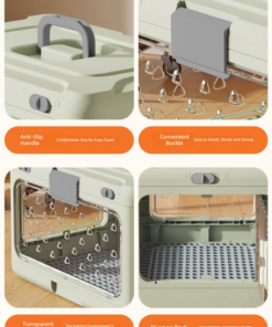 Elosung Foldable Pet Carrier with Urine Grid - Image 4