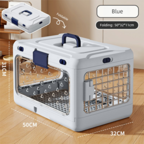 Elosung Foldable Pet Carrier Crate with Urine Grid – image 1