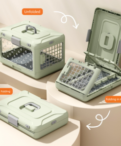 Elosung Foldable Pet Carrier with Urine Grid - Image 3