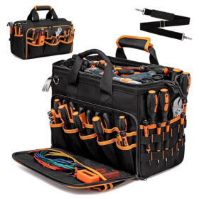 Elosung 17 Inch Tool Bag with 46 Pockets – image 1