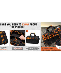 Elosung 17 Inch Tool Bag with 46 Pockets - Image 5