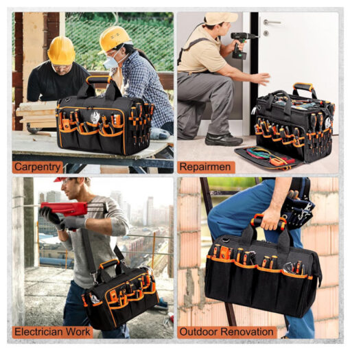 Elosung 17 Inch Tool Bag with 46 Pockets – image 6
