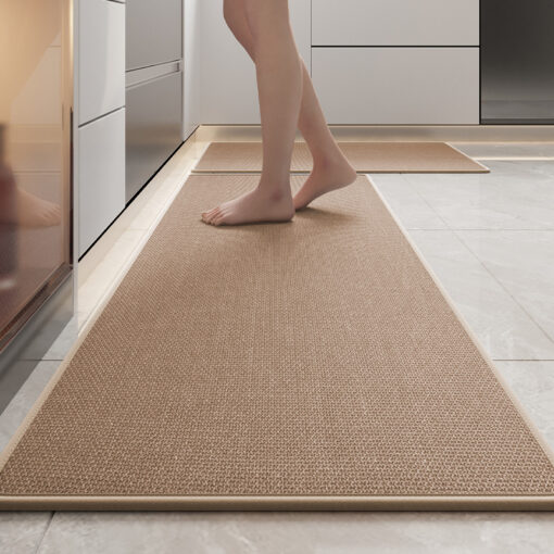 V888-ELOSUNG37068-202509221011-00.jpg Elosung Woven Kitchen Mat, Dirt-Resistant Brown – image 1