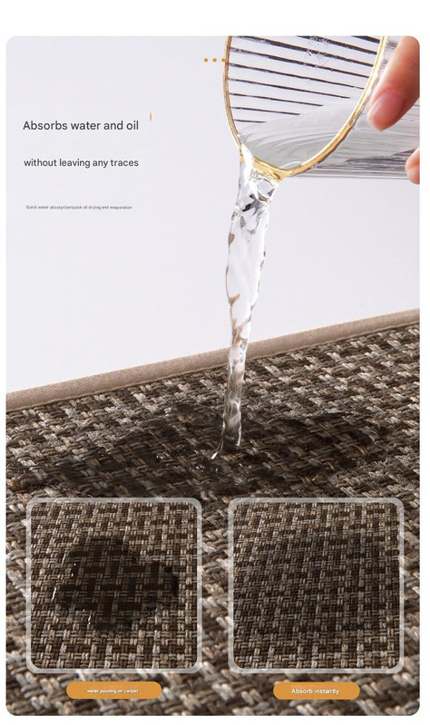 Elosung Woven Kitchen Mat, Dirt-Resistant Brown – image 3
