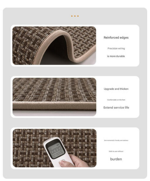 Elosung Woven Kitchen Mat, Dirt-Resistant Brown – image 5