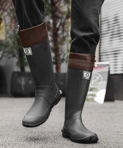 Elosung Foldable Knee High Rain Boots - Image 3