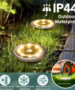 Elosung 4-Pack Solar LED In-Ground Lights, IP44 - Image 5
