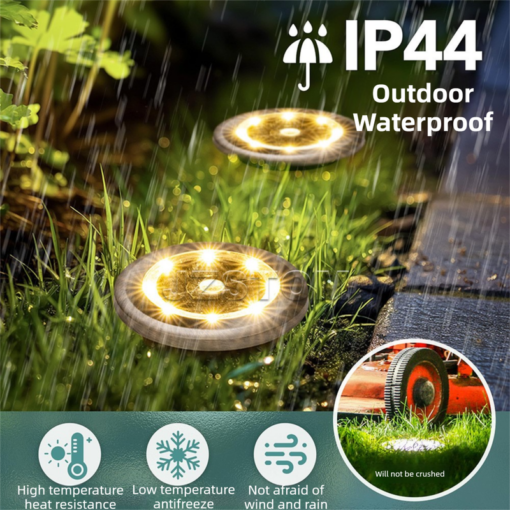 Elosung 4-Pack Solar LED In-Ground Lights, IP44 – image 5