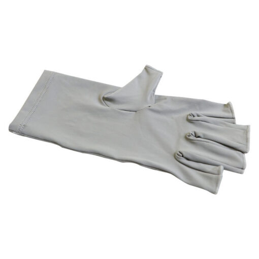 V888-ELOSUNG39415-202510301010-00.jpg Elosung Grey UV Fingerless Cycling Gloves – image 1