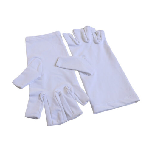 V888-ELOSUNG39416-202510301011-00.jpg Elosung White UV Fingerless Gloves 5 Pair Pack – image 1