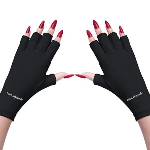 Elosung Purple UV Fingerless Gloves 5 Pairs – image 4