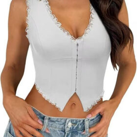 Elosung 2-Pack White Lace Camisole Tops – image 1