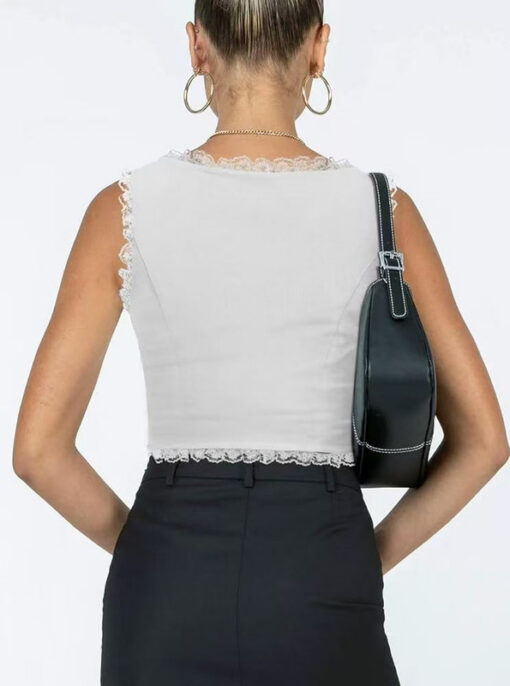 Elosung 2-Pack White Lace Camisole Tops – image 3