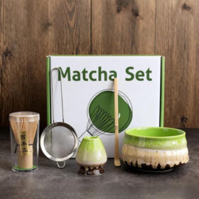 Elosung Matcha Ceramic Set with 100-Tine Whisk – image 1