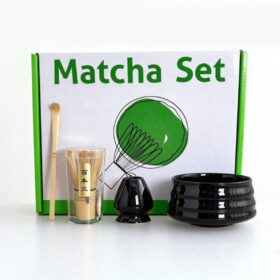 Elosung Black Matcha Set with 100-Tine Whisk – image 1