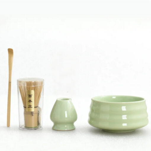 V888-ELOSUNG39604-202511071050-00.jpg Elosung Green Matcha Set with 100 Tine Whisk – image 1