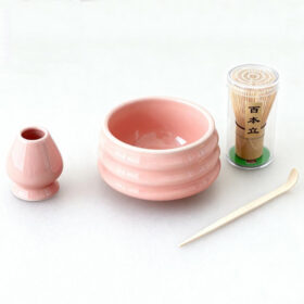 Elosung Pink Matcha Set with 100-Tine Whisk – image 1