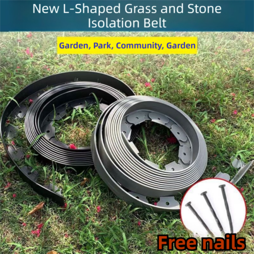 Elosung Black L-Shape Garden Edging 10m – image 2
