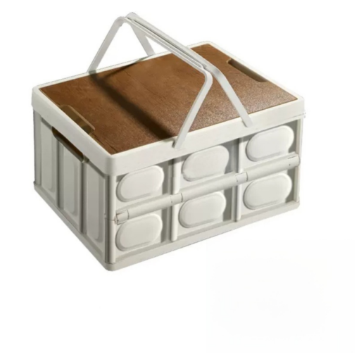 V888-ELOSUNG39951-202511251100-00.png Elosung Collapsible Storage Box with Wooden Lid – image 1