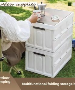 Elosung Collapsible Storage Box with Wooden Lid - Image 2