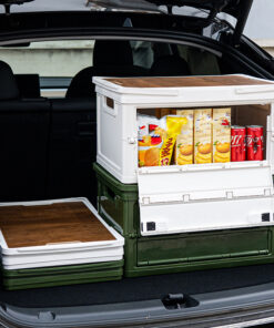 Elosung Collapsible Storage Box with Wooden Lid - Image 5