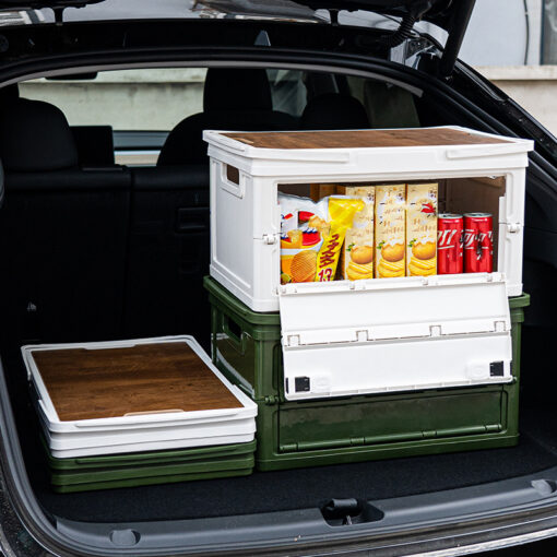 Elosung Collapsible Storage Box with Wooden Lid – image 5