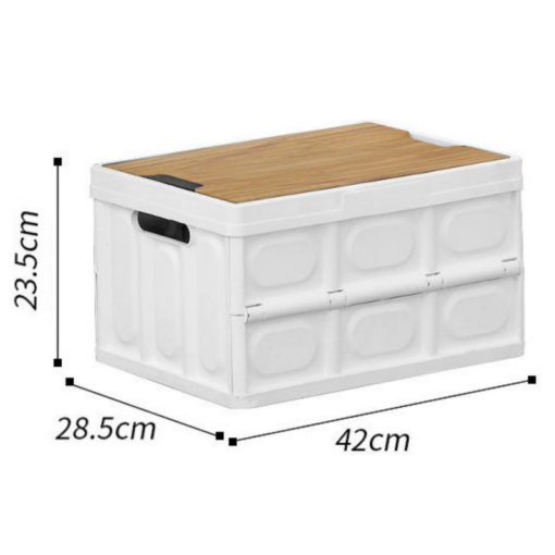 Elosung Collapsible Storage Box with Wooden Lid – image 7