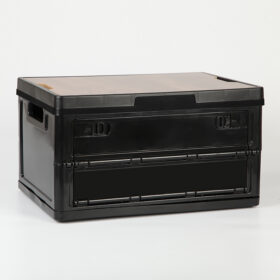 Elosung Collapsible Storage Box with Wooden Lid – image 1