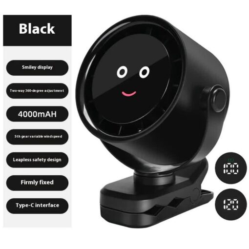 Elosung Portable Bladeless Fan with LED Display – image 1