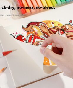 Elosung 60-Colour Washable Acrylic Markers - Image 3