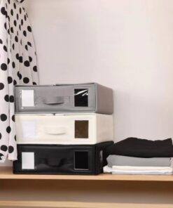 Grey Foldable Storage Box with Clear Window - Image 2