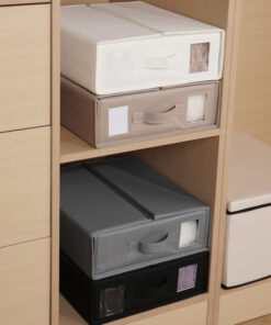 Grey Foldable Storage Box with Clear Window - Image 4