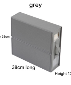 Grey Foldable Storage Box with Clear Window - Image 5