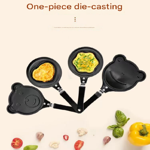 Elosung 5 Piece Mini Egg Pan Set, Shaped Moulds – image 3
