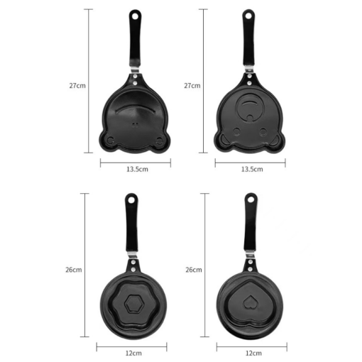 Elosung 5 Piece Mini Egg Pan Set, Shaped Moulds – image 4