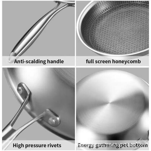 Elosung 26cm Honeycomb Non-Stick Frying Pan – image 3
