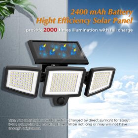 Elosung Solar 210 LED Motion Sensor Wall Light – image 1
