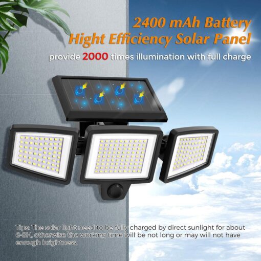 V888-ELOSUNG41267-202512050546-00.jpg Elosung Solar 210 LED Motion Sensor Wall Light – image 1