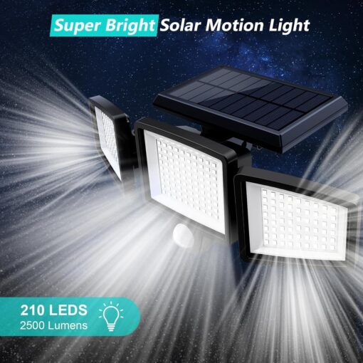 Elosung Solar 210 LED Motion Sensor Wall Light – image 3