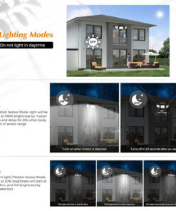 Elosung Solar 210 LED Motion Sensor Wall Light - Image 5