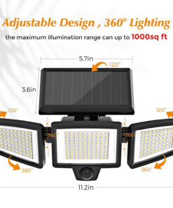 Elosung Solar 210 LED Motion Sensor Wall Light - Image 6