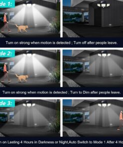 Elosung Solar 210 LED Motion Sensor Wall Light - Image 8