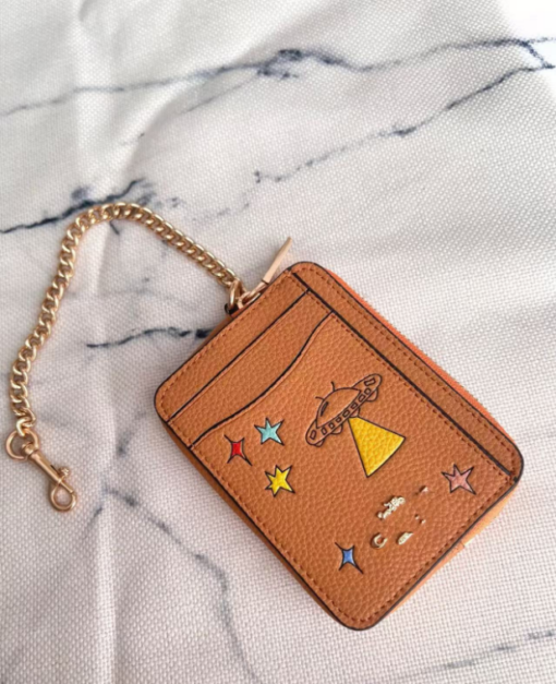 Elosung Mini Zip Card Holder Duo with UFO Print – image 1