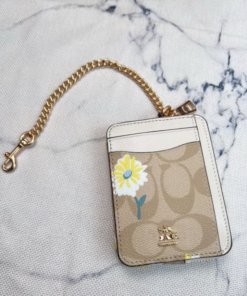 Elosung 2 Pack Mini Zip Card Holders, Coffee & Daisy - Image 2