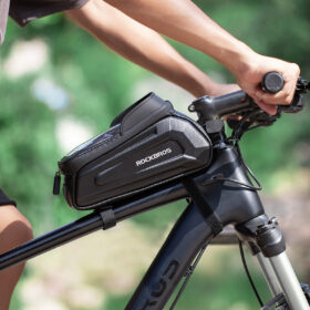 Elosung Hard Shell Bike Top Tube Bag with Phone Holder – image 1